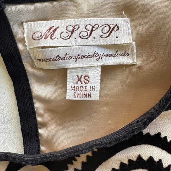 Cut Velvet Max Studio Dress Size Extra Small - Picture 4 of 7